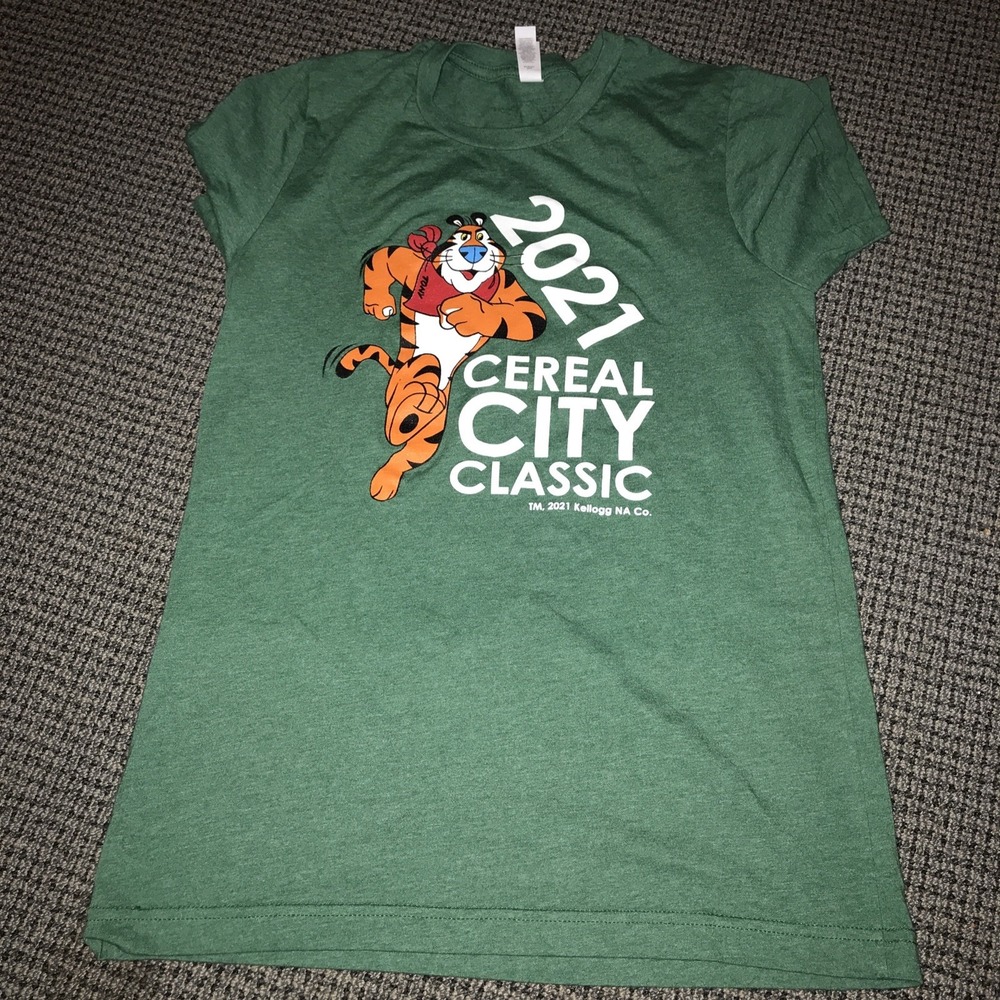 Kellogg's 2021 Cereal City Classic Adult‎ Small Green Tee Shirt